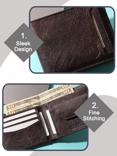 Image of SAMTROH PU Leather Wallet for Men, Brown
