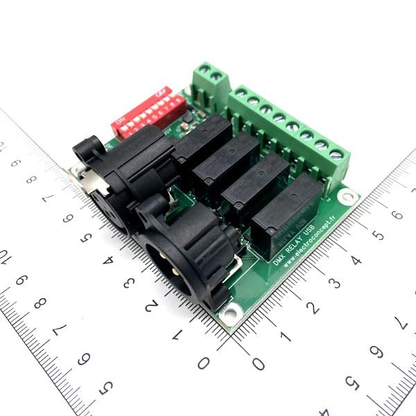 Carte relais dmx 4 sorties Relais 3A max 250VAC.