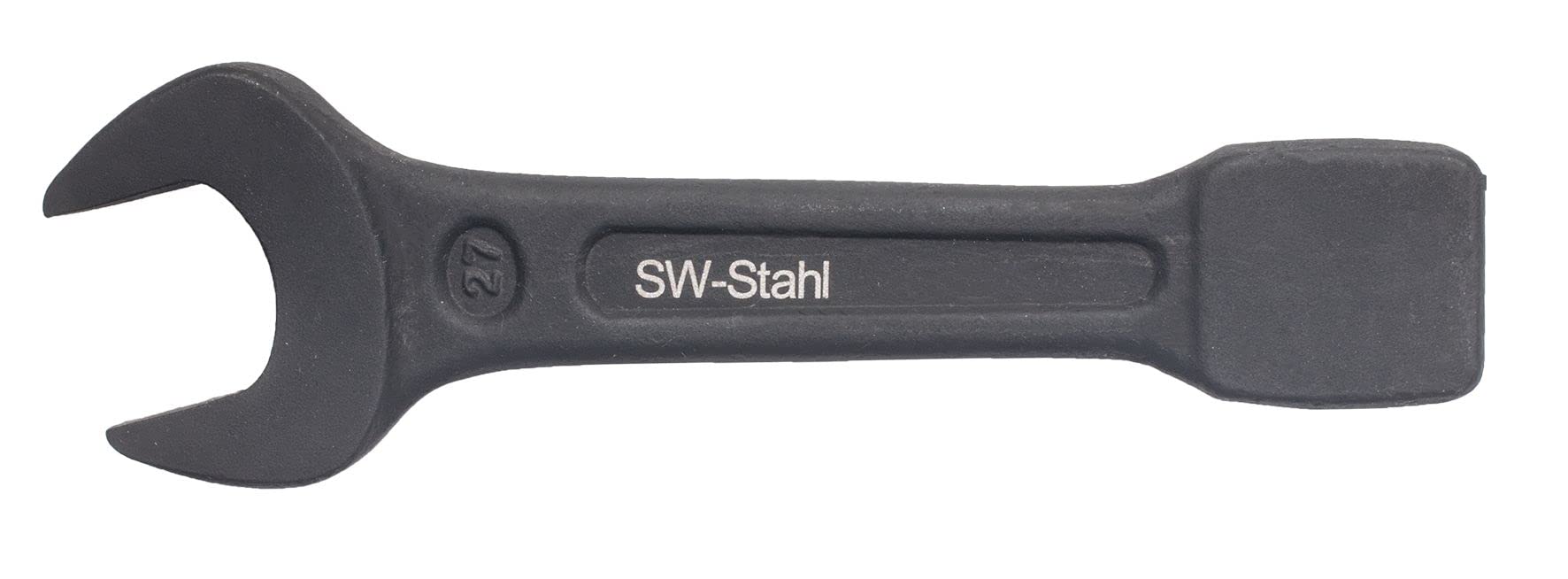 SW-Stahl 00298L Klucz Płaski Udarowy 90 mm, Oksydowany do Pobijania | Wytrzymałe narzędzie warsztatowe z uchwytem na O-ring 14x1,8, czerniona powierzchnia chroniąca przed korozją, stal kuta.