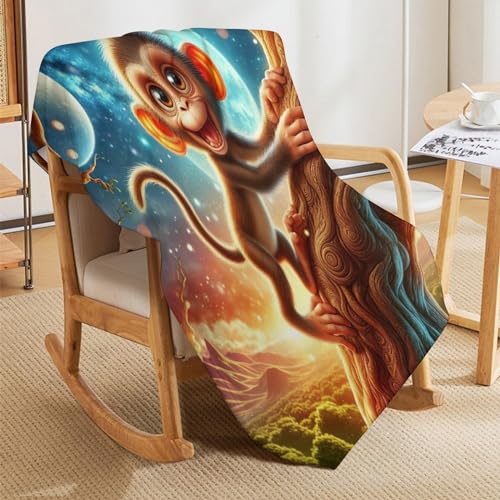 Manta de lana de mono 130x180 cm para sofá y cama 5