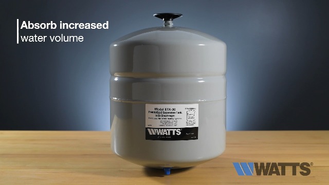 Image of Watts ETX-30 Non-Potable Water Carbon Steel Expansion Tank for Closed Loop Hydronic Heating System Piping, 1 /2 inch MNPT Connection, Tank Volume 4.7 Gallons, Maximum Pressure 75 psi