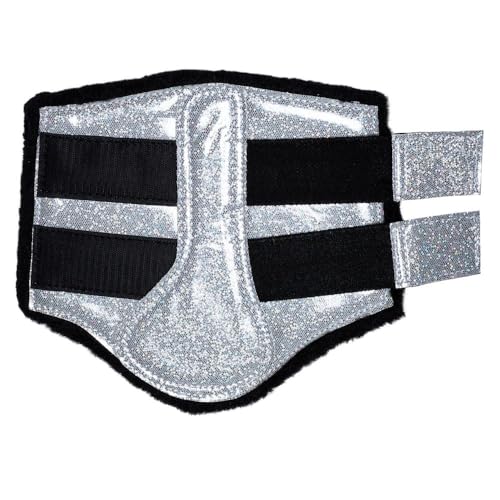 Dura-Tech Sport Boots | Ultimate Horse Leg Protection | Ideal for Dressage & Hunter Riders | Superior Synthetic Material | Color Silver Glitter | Size Medium