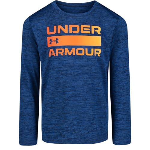 Image of Under Armour Boys' Long Sleeve Logo Graphic T-Shirt, Lightweight & Breathable, Relaxed Fit