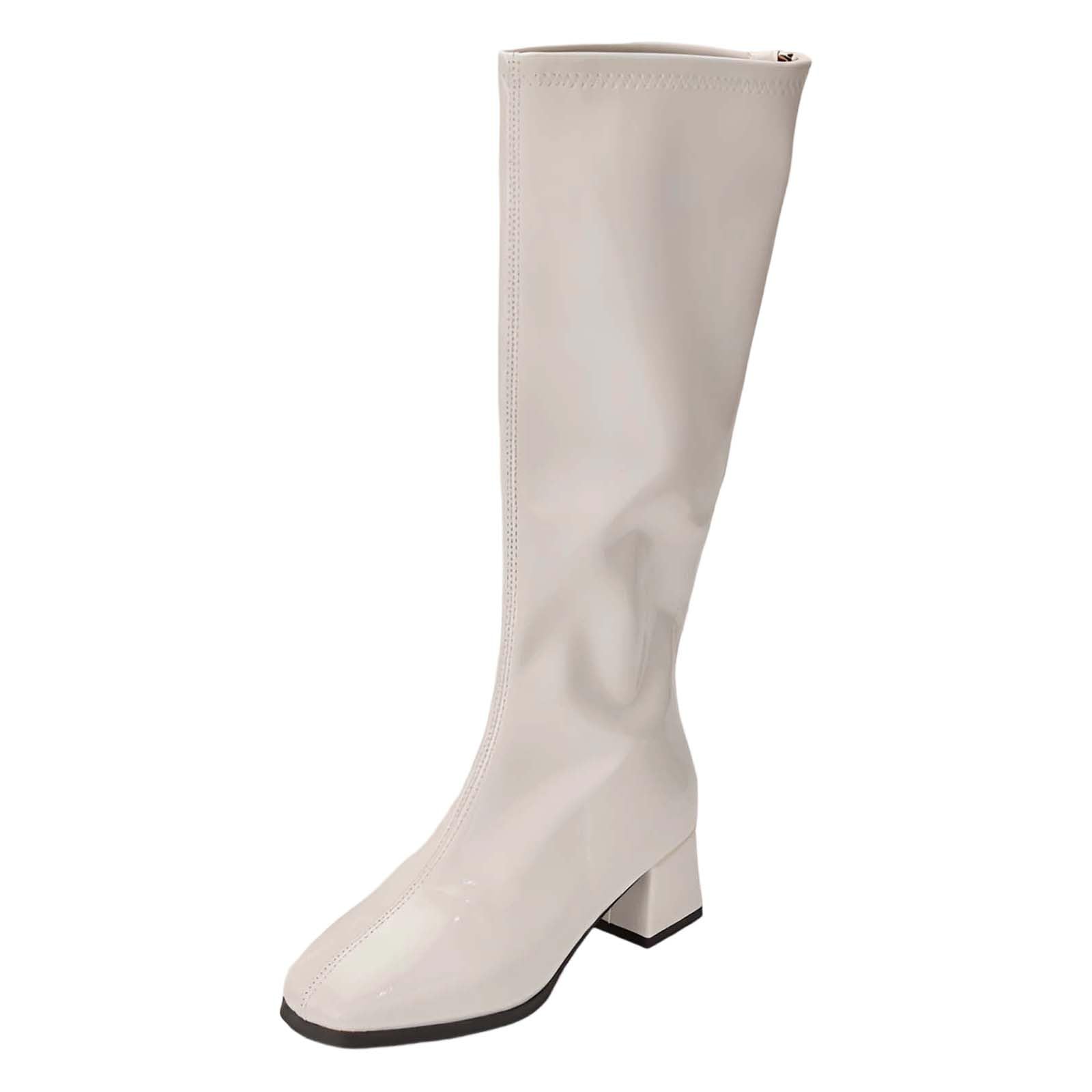 Generisch Botas de media altura 2027 con tacón de bloque estilo equitación, elegantes y cómodas, con suela deslizante, para uso diario y actividades al aire libre.