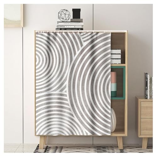 Cortina de privacidad para armario de cocina, cortina corta para fregadero, fácil de instalar, rieles deslizantes opacos y antiarrugas, 90 x 120 cm