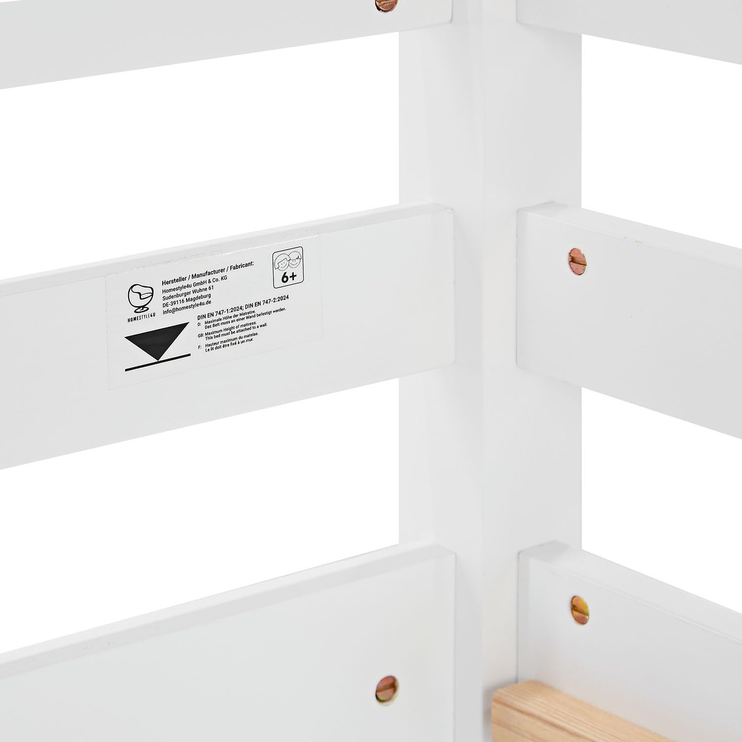 Homestyle4u Hochbett 90x200 cm mit Rutsche, Kinderbett aus Holz in Weiß | Spielbett Kiefer massiv inklusive Turm, Tunnel und Vorhang in Mintgrün, Absturzsicherung für Mädchen und Jungen