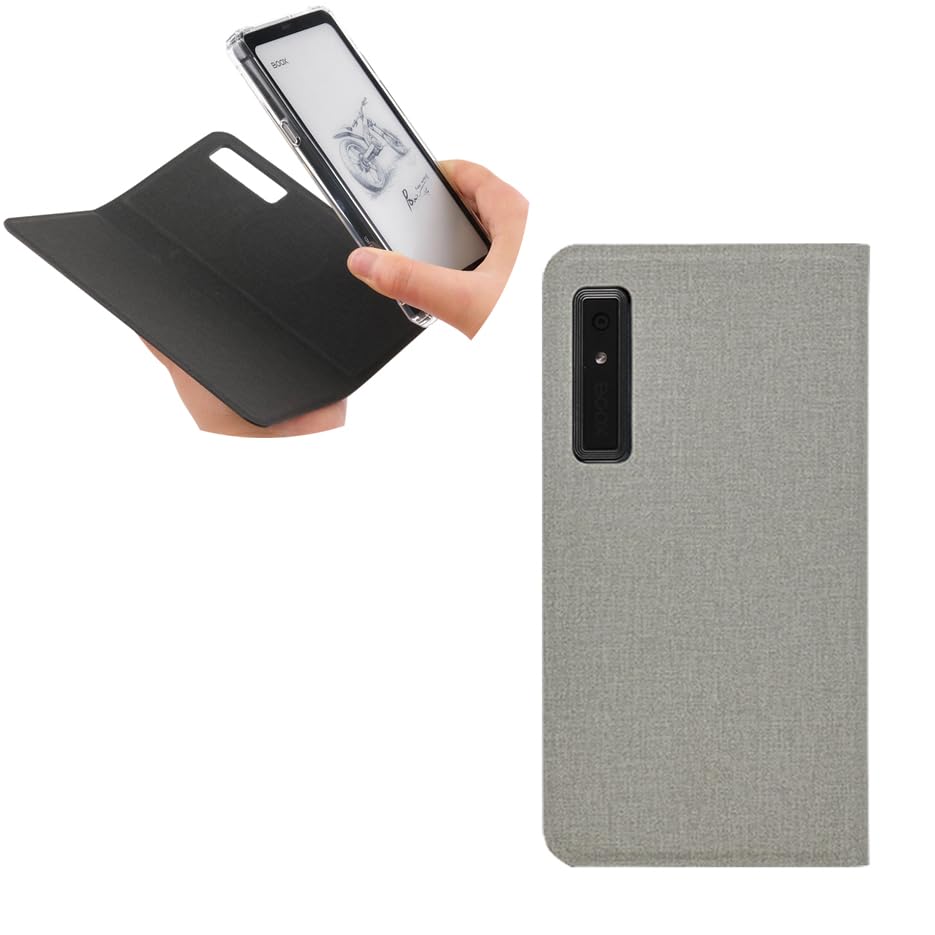 MITER 2in1 Case for Onyx Boox Palma 2 / Palma 1, Magnetic Detachable Flip Cover and Inner MagSafe compatible TPU Jelly Case with built-in Magnets with Auto Sleep/Wake function for Palma2 Gray
