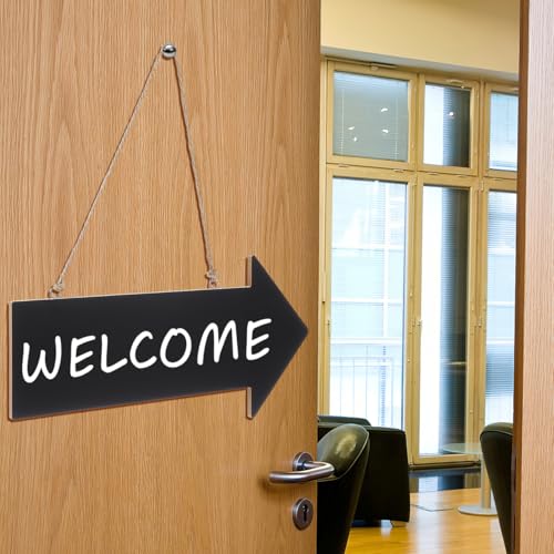 VICASKY 3stücke Kreidetafel Zum Aufhängen Klein Wegweiser Weihnachten Schild Holz Kleine Tafel Memotafel Hängende Signboard Memotafeln Beschriftbar Holzpfeile Hängende Hinweisschild Mini Nachricht