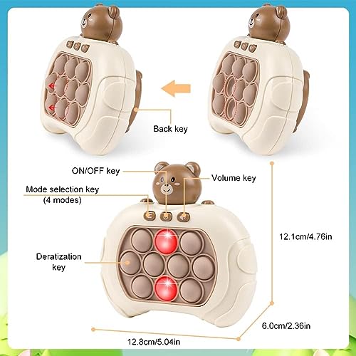 Ainiv Pop it Fidget Spielzeug, Quick Push Spiel, Puzzle-Spielmaschine Game Controller, Bubble Sensory Fidget Toy mit Musik, Elektronisches Sensorspiel für frühe Entwicklung und Konzentrationstraining