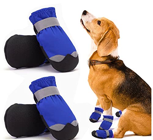 KUTKUT Dog Boots for Small, Medium and Large Dogs |Winter Snow Waterproof Paw Protector | Pet Shoes with Reflective Straps and Non-Slip Sole | Soft & Lightweight Dog Footwear (Size: 7) (B09STXW75V) Amazon Price History, Amazon Price Tracker