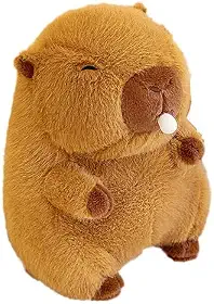 PELUCIA CAPIVARA FOFA 20 CM APERTANDO SAI A BOLA DE CHICLETE