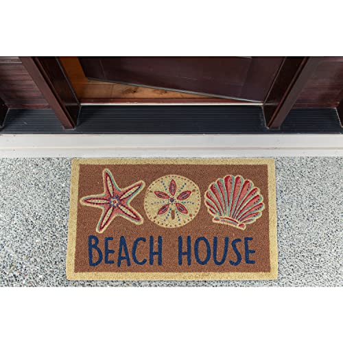 DII Fun Greetings Home Décor Indoor/Outdoor Natural Coir Fiber Doormat, 18x30, Beach House, 46 x 76 cm (Rectangular) - Image 2