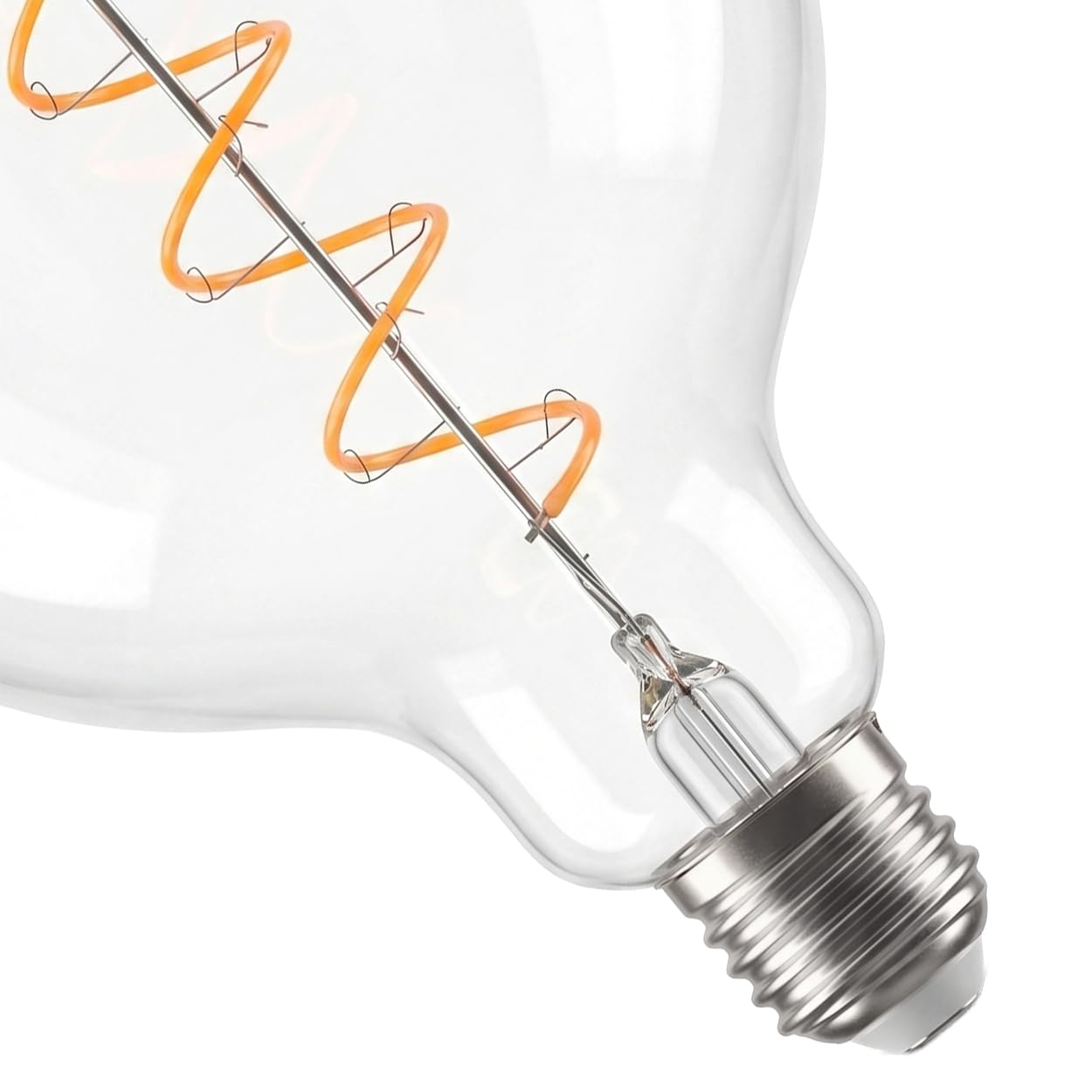 HOFSTEIN E27 LED Warmweiss Glühbirne 10er Set Dimmbar, 6 Watt Vintage Kugel groß Leuchtmittel mit Filament Klar 2700 Kelvin 350 Lumen für für Wohnzimmer, Schlafzimmer Esstisch und Gastronomie, G125