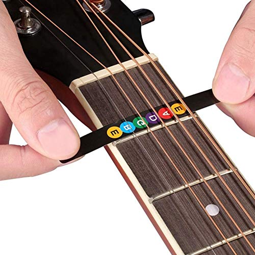 Guitar Stickers, 3 Pcs Guitar Fretboard Stickers For Beginners， Guitar Note Stickers With 12 Pcs Guitar Picks (3 Guitar Stickers) #TOP4
