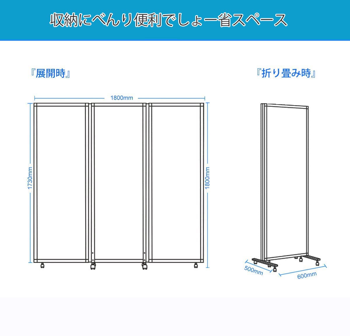 Amazon.co.jp: BIBOC 3連パーテーション 折りたたみ/パーティション 