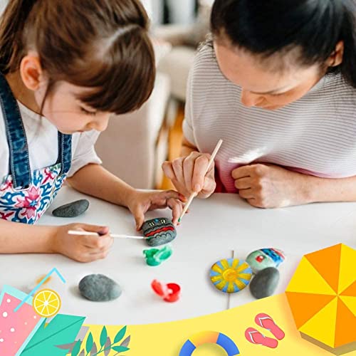 Image of Gray Pebbles for Painting, 45 Pic Stone 2-3 inches Perfect for Painting Kindness Kids Party,Crafts Garden, Landscape and Decorative Pebbles Stones
