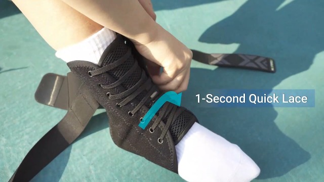 Image of ZOELION Ankle Brace for Men Women with Self-Adjusting Side Pads, [Slim Fit & Flex Support] Ankle Stabilizer Support, Quick Hook & Loop Lace Up Ankle Brace for Sprained Ankle,Injury Recovery,Sports, XL