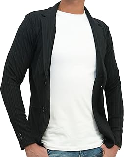 [slow&easy] 長袖 綿 ニット テーラードジャケット カジュアルジャケット ジャケット スーツ《ストレッチが効いた楽に着用できるジャケット！ランダムテレコ生地を使用》細身 スリム 春ジャケット カジュアル 伸縮 テレワーク GOLF ゴルフ