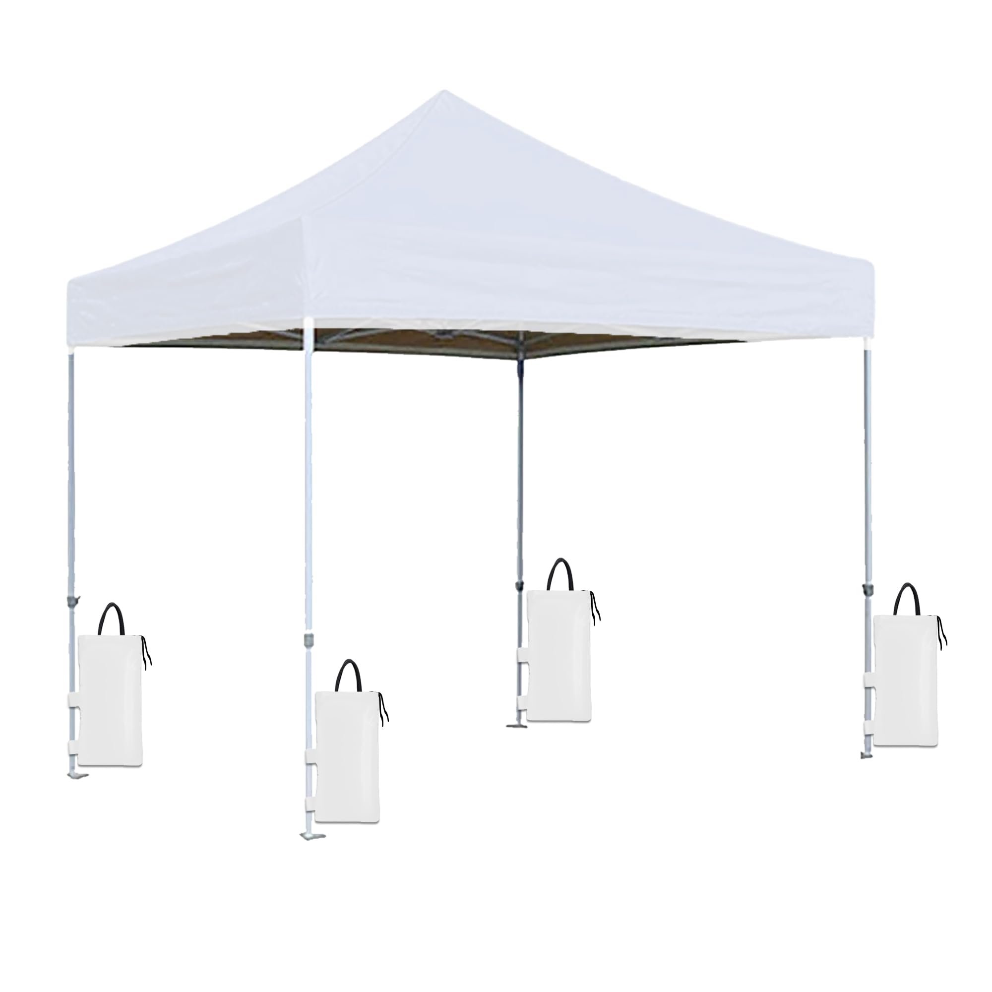 6.5 x 6.5 feet White Gazebo Canopy Pagoda Tent Pop-up for Outdoor and Car Parking Shed -(WHITE6.5ft)-18Kgs
