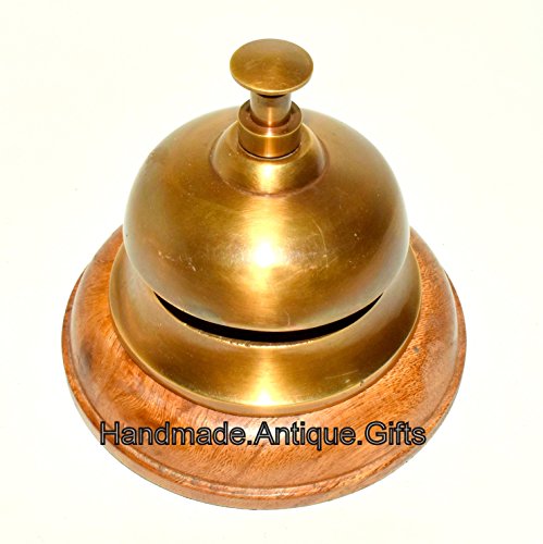 VINTAGE VICTORIAN-STYLE BRASS SHOP COUNTER BELL HOTEL RECEPTION SERVANT DESKTOP Cover