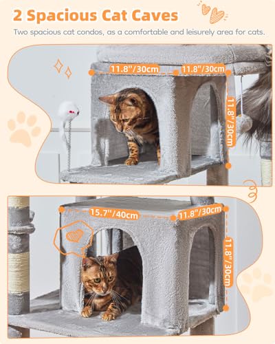 Torre de Gatos Taoqimiao 77 Pulgadas para Gatos Grandes miniatura 5