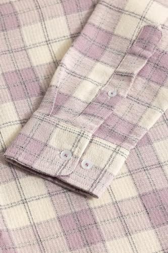 Image of SNITCH Lavender Checks 100%-Cotton Shirt