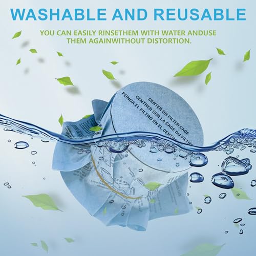 Shop Vac Filters VF2002 - 8-Pack Reusable Wet Dry Vac Disc Filters with 8pcs Retaining Bands for 5 Gallon and Larger Shop Vac Wet/Dry Vacuum Cleaners