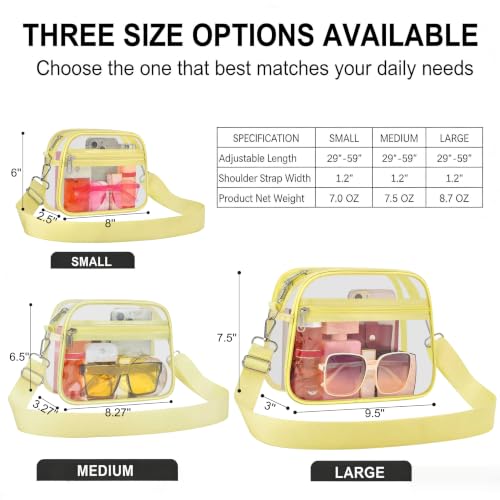 Image of USPECLARE Clear Bag for Stadium Events Clear Sports Fan Handbags Purses