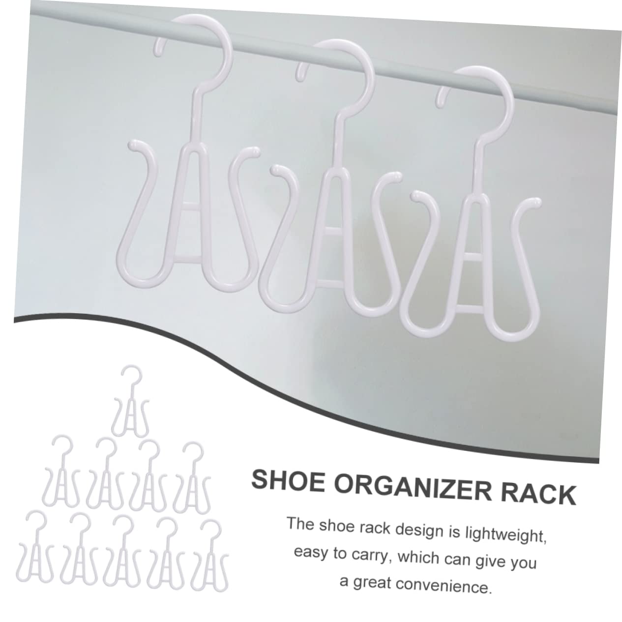 KOMBIUDA 10Pcs Plastic Double Hook Shoe Drying Racks Versatile Shoe Hangers for Closet Organization and Drying for Men and Women Footwear