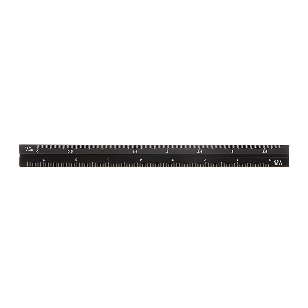 Lot de 10 règles triangulaires multifonctions en aluminium pour architecte ingénieur 15 cm