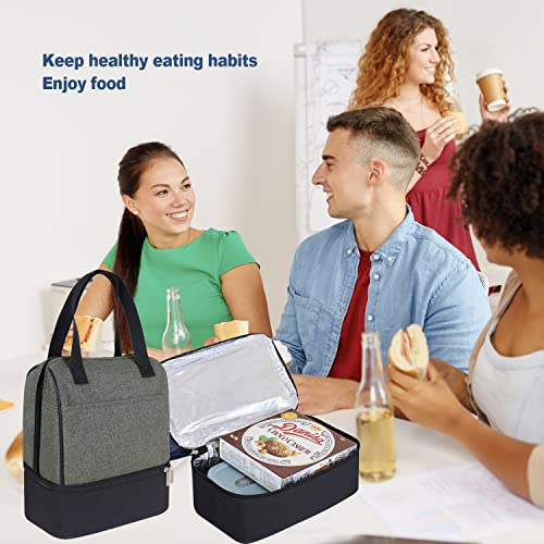 Ilome Insulated Cooler Lunch Bag For Lunch, Waterproof Lovely Canvas Lunch Bag, Perfect Size Lunch Bag For Lunch Box For Men & Women Work Picnic Or Travel…… #TOP3