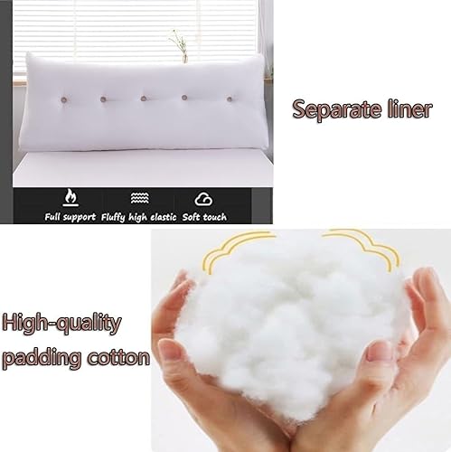 Miniatura 3 de Almohadas de cuña para cabecero + almohada de cuña para descansar y leer, cojín triangular súper suave, soporte de posicionamiento, almohadas largas