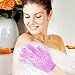 4 Pcs Exfoliating Shower Bath Gloves for Shower,Spa,Massage and Body Scrubs,Dead Skin Cell Remover Solft and Suitable for Men,Women