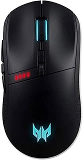 Acer Predator Cestus 350 Wireless Gaming Mouse: NVIDIA Reflex - Up to 16000 DPI - RGB Lighting - 8 Programmable Buttons - On-Board Memory - 5 Profile Settings - Pixart 3335 Sensor - Black