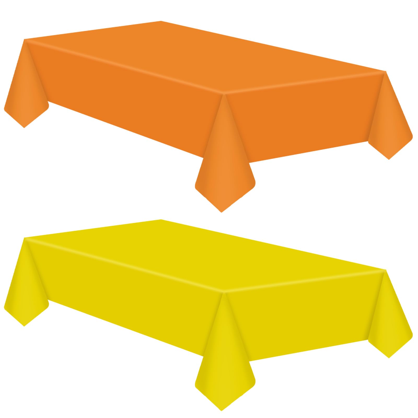 Patelai 6 Pcs Fall Plastic Tablecloth, 54"x108", Orange Yellow