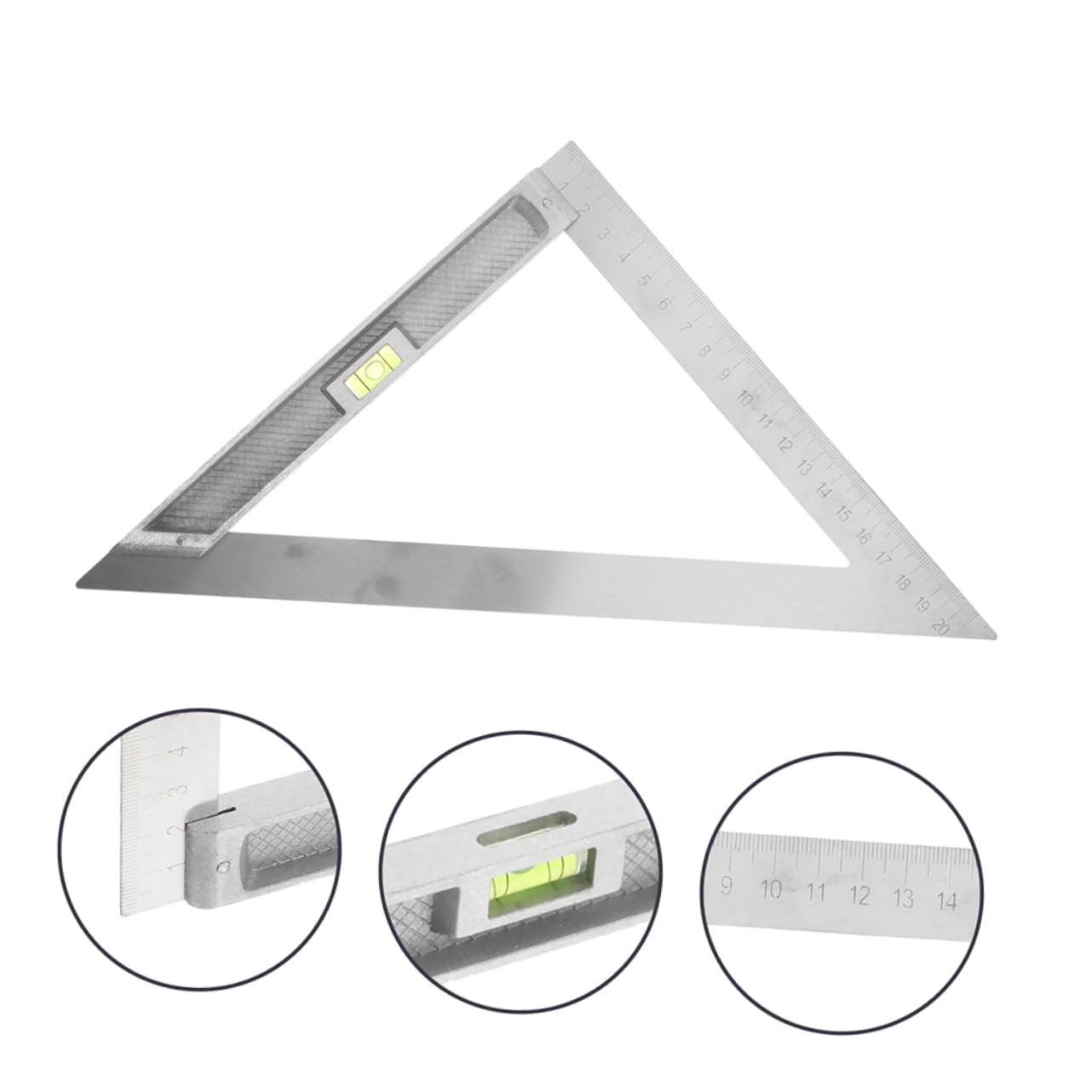 NULYLU Precision Metal Measuring Ruler Carpentry Square Framing Square 2pcs Art Geometric Ruler Woodworking Tool Kit