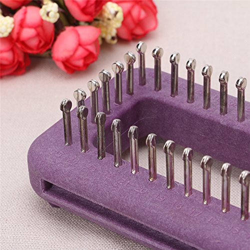 Telares De Tejer,Kit De Tejer Telar Herramientas de costura Kit de telar de calcetines ajustables Punto de punto Sombrero Sombrero Bricolaje Herramienta de artesanía de mano Punto de plástico Accesori