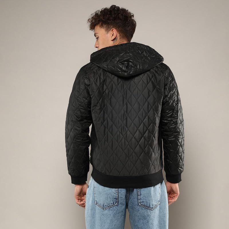 Image of CAHOOT Men's Fur-Lined Suede Bomber Jacket For Casual Wear | High Neck | Long Sleeve | Zipper Closure | Jacket Crafted With Comfort Wear For Everyday Wear