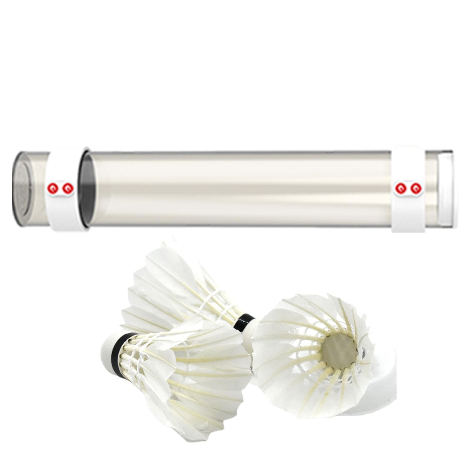 Tubo di stoccaggio Shuttlecocks - Supporto Magnetico a Sfera Badminton | Contenitore di stoccaggio della navetta durevole con coperchio istantaneo, tubo di organizzatore automatico per coppia
