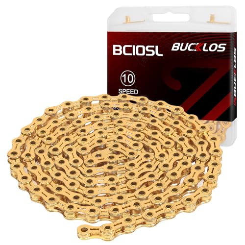 BUCKLOS 8/9/10/11/12 Speed Bike Chain for Shimano SRAM, Silver/Gold