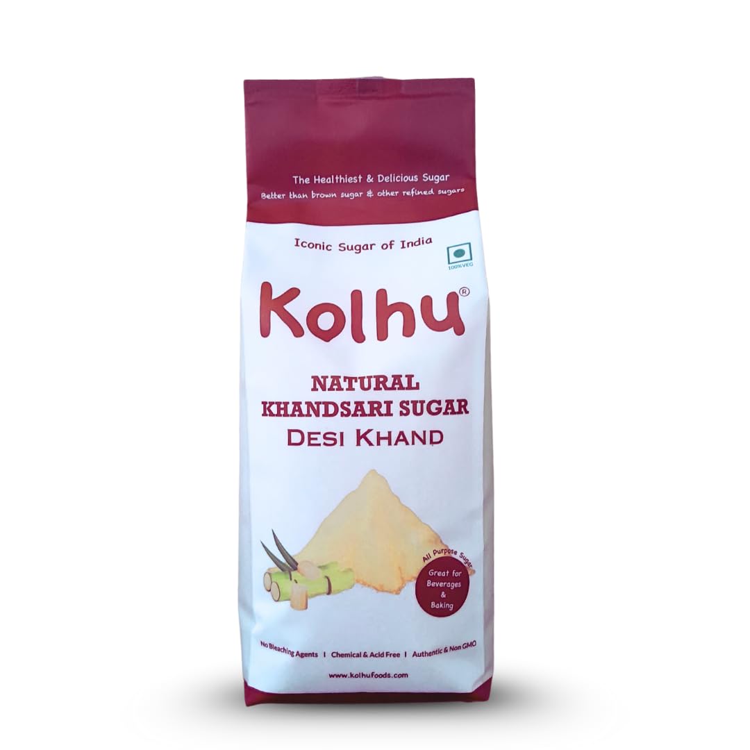 Kolhu Natural Khandsari Sugar 5Kg (1Kgx5)