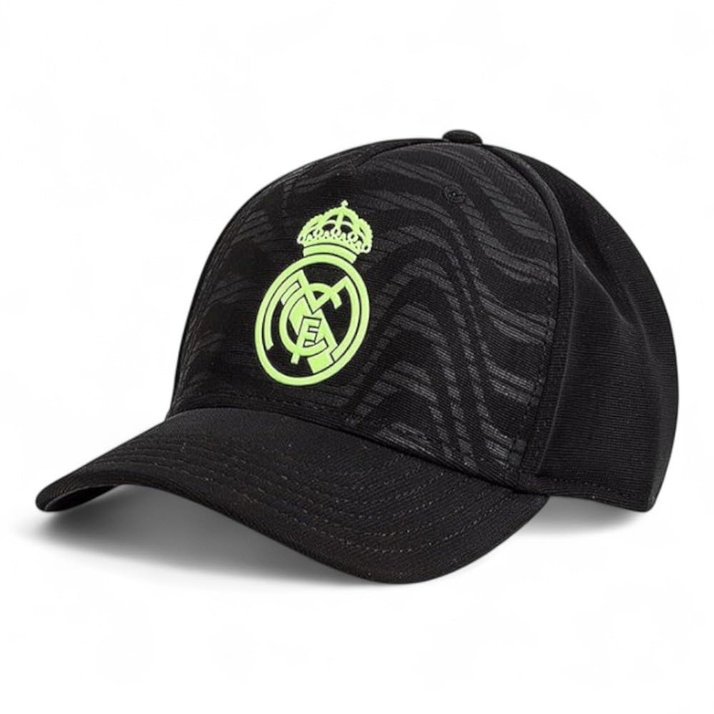 Real Madrid Gorra Infantil Negro/Lima Unisex