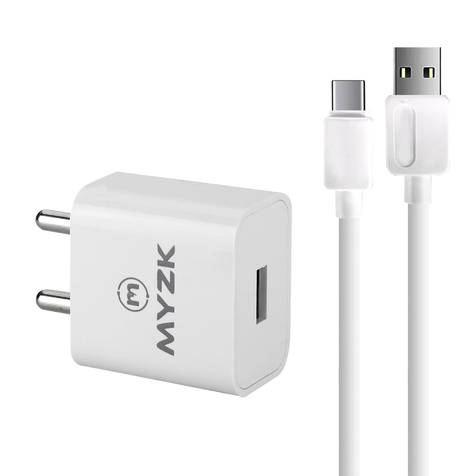 MYZK 5V 1A-Mobile Charger | with USB to C-Type Cable | Fast Charger | Made in India Wall Charger Adapter | Universal Compatibility | 5 Volt Adapter USB | 5v Power Adapter | Charger USB (1) (B0CWH56MR1) Amazon Price History, Amazon Price Tracker