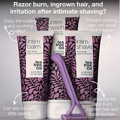 Intimate Shaving KIT â 3 products to get rid of red Bumps, Spots and ingrown Hairs After Shaving. Inside the kit: Intim Wash 200ml, Intim shave 100ml, Intim balm aftershave 100ml | Australian Bodycare - Image 3