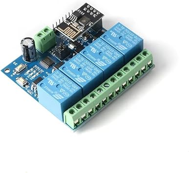 ESP8266 ESP-01 12V 4 Kanallı WiFi Röle Modülü - Akıllı Ev Uzaktan Kontrol Anahtarı