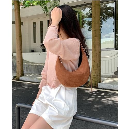 Suede Tote Bag for Women Vintage Purse Shoulder Bag Adjustable Handbags Office Work Bags2