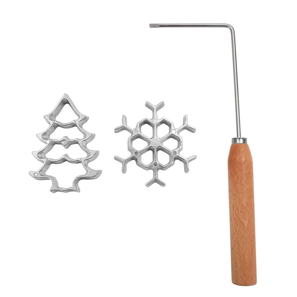 CTRLZS Hollow Aluminum Alloy Frying Mold Fried Shrimp Cake Snack Kitchen Tools Waffle Mold B