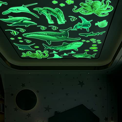 Vinilos decorativos luminosos removibles animales oceánicos miniatura 5