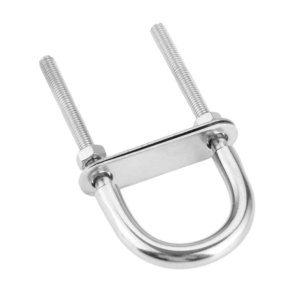 4 pernos en forma de U, M5 M6 M8 M10 M12 304 de acero inoxidable redondos en U con tuercas y placas para remolque de barco