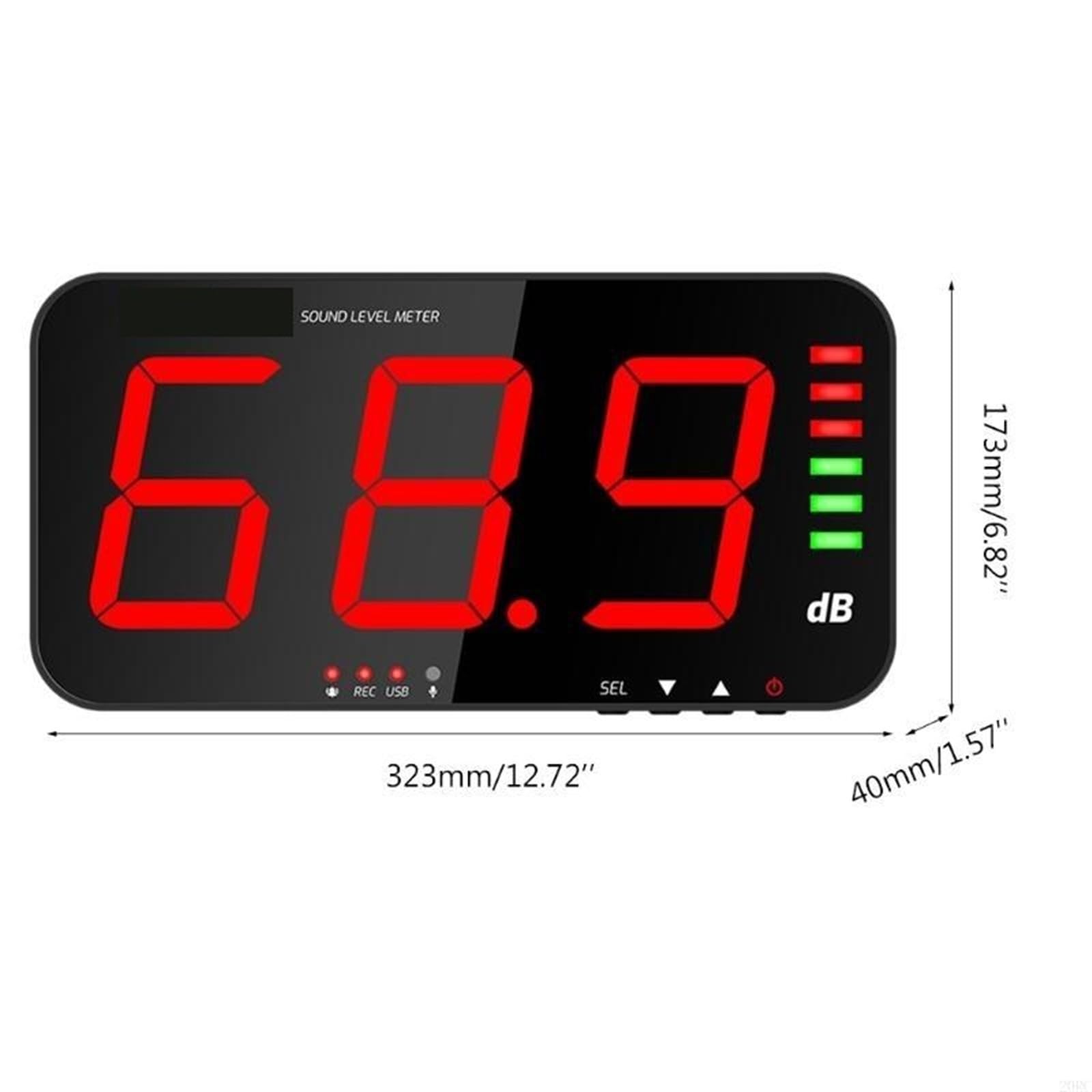 Medidor de Decibelios, Medidor de nivel sonido digital LCD, medidor ruido, decibelios